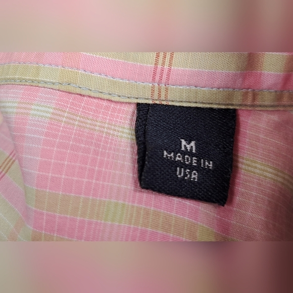 Burberry London Men's Button Down Shirt Check Vintage USA 90s Relaxed Fit Medium - Picture 8 of 16